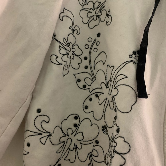 Bebe Sport White Zip Up Hoodie - Picture 5 of 7